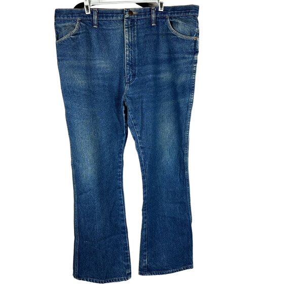Rustler Mens 100% Cotton Blue Jeans Size 44x30 Classic Fit - Picture 1 of 3